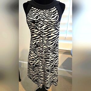 Zebra Print Sleeveless Dress
